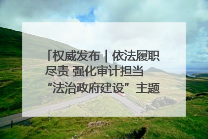 权威发布｜依法履职尽责 强化审计担当 “法治政府建设”主题系列新闻发布会市审计局专场召开