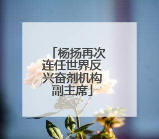 杨扬再次连任世界反兴奋剂机构副主席