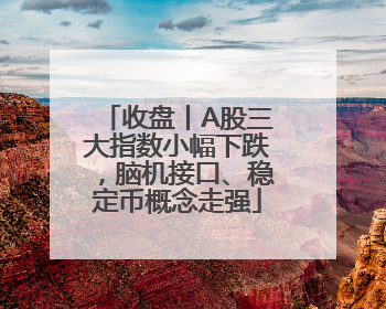 收盘丨A股三大指数小幅下跌，脑机接口、稳定币概念走强
