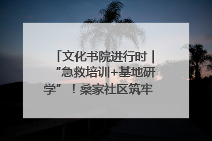 文化书院进行时｜“急救培训+基地研学”！桑家社区筑牢居民健康防线