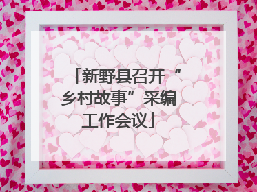 新野县召开“乡村故事”采编工作会议