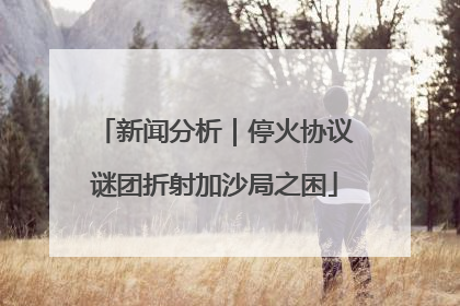新闻分析｜停火协议谜团折射加沙局之困