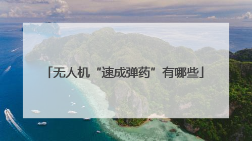 无人机“速成弹药”有哪些