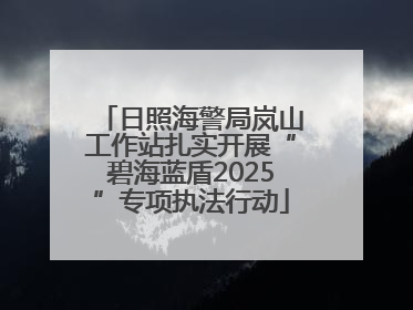 日照海警局岚山工作站扎实开展“碧海蓝盾2025”专项执法行动