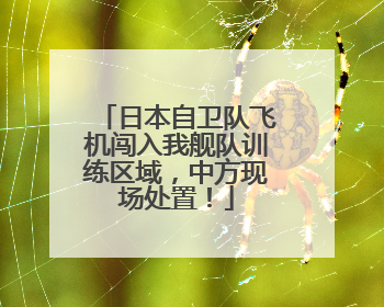日本自卫队飞机闯入我舰队训练区域，中方现场处置！