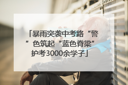 暴雨突袭中考路“警”色筑起“蓝色脊梁”护考3000余学子