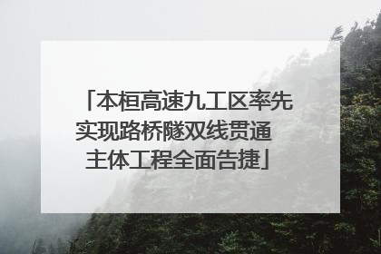 本桓高速九工区率先实现路桥隧双线贯通 主体工程全面告捷