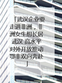武汉企业要走进非洲，非洲女生想长居武汉 高水平对外开放推动鄂非双向奔赴