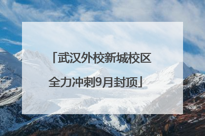 武汉外校新城校区全力冲刺9月封顶