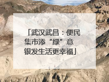 武汉武昌：便民集市添“绿”意 银发生活更幸福