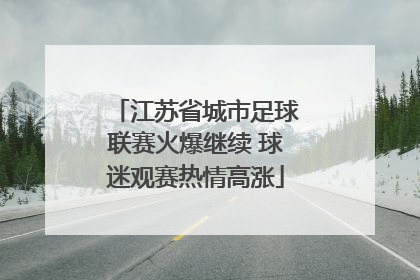 江苏省城市足球联赛火爆继续 球迷观赛热情高涨