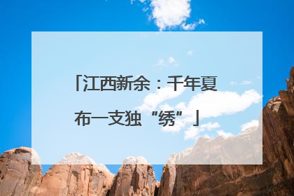 江西新余：千年夏布一支独“绣”