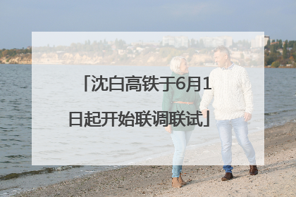沈白高铁于6月1日起开始联调联试