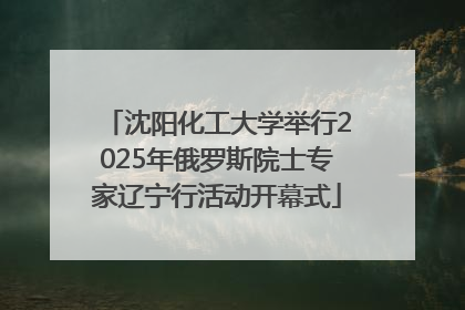 沈阳化工大学举行2025年俄罗斯院士专家辽宁行活动开幕式