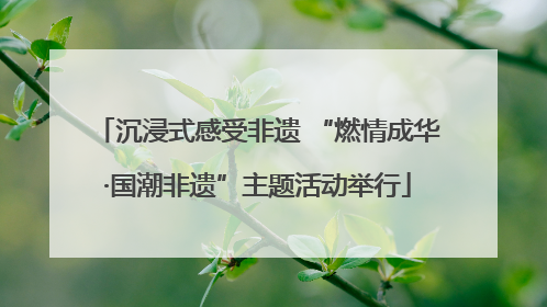 沉浸式感受非遗 “燃情成华·国潮非遗”主题活动举行