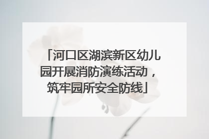 河口区湖滨新区幼儿园开展消防演练活动，筑牢园所安全防线