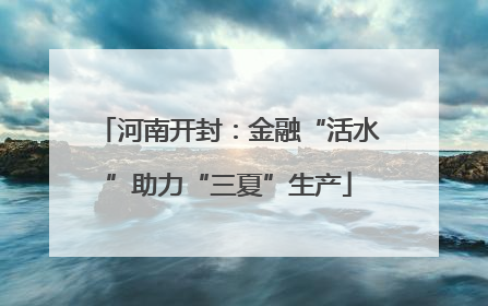河南开封：金融“活水”助力“三夏”生产