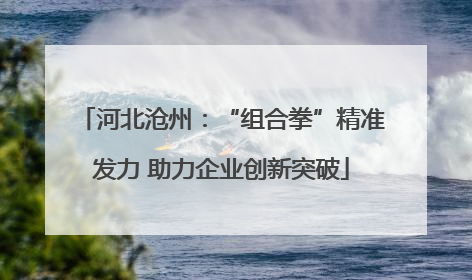 河北沧州：“组合拳”精准发力 助力企业创新突破