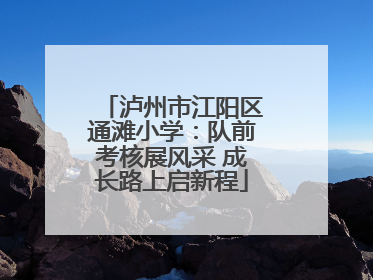 泸州市江阳区通滩小学：队前考核展风采 成长路上启新程