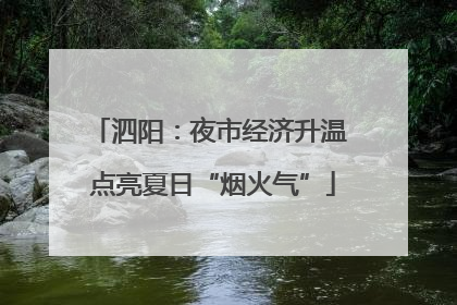 泗阳：夜市经济升温 点亮夏日“烟火气”