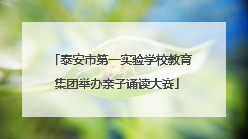 泰安市第一实验学校教育集团举办亲子诵读大赛