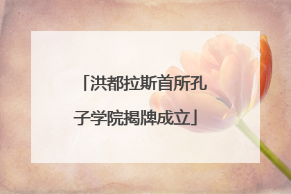 洪都拉斯首所孔子学院揭牌成立