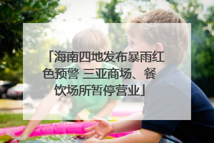 海南四地发布暴雨红色预警 三亚商场、餐饮场所暂停营业
