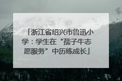 浙江省绍兴市鲁迅小学：学生在“孺子牛志愿服务”中历练成长