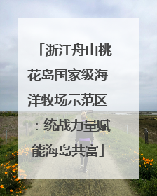 浙江舟山桃花岛国家级海洋牧场示范区：统战力量赋能海岛共富