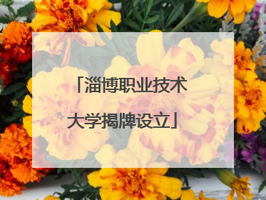 淄博职业技术大学揭牌设立