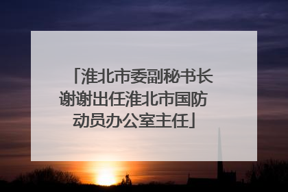 淮北市委副秘书长谢谢出任淮北市国防动员办公室主任
