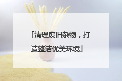 清理废旧杂物，打造整洁优美环境