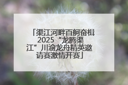渠江河畔百舸奋楫 2025“龙腾渠江”川渝龙舟精英邀请赛激情开赛