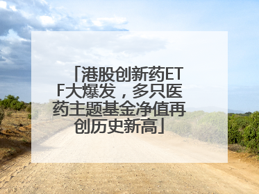 港股创新药ETF大爆发，多只医药主题基金净值再创历史新高