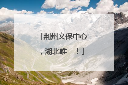 荆州文保中心，湖北唯一！