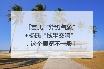 莫氏“斧劈气象”+杨氏“线墨交响”，这个展览不一般