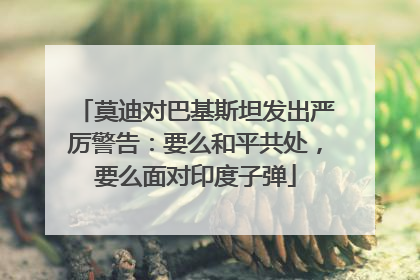 莫迪对巴基斯坦发出严厉警告：要么和平共处，要么面对印度子弹