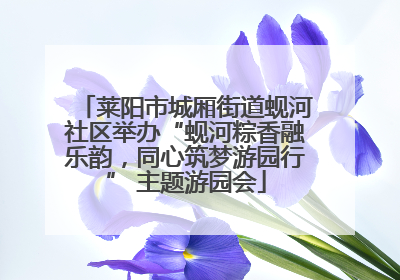莱阳市城厢街道蚬河社区举办“蚬河粽香融乐韵，同心筑梦游园行” 主题游园会