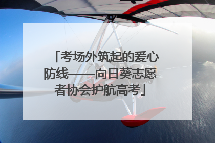 考场外筑起的爱心防线——向日葵志愿者协会护航高考