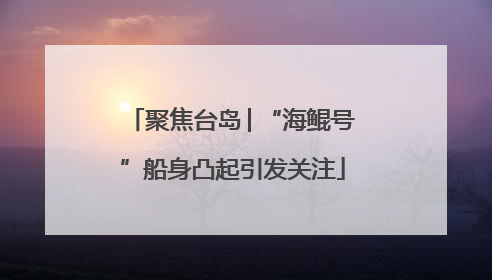 聚焦台岛│“海鲲号”船身凸起引发关注