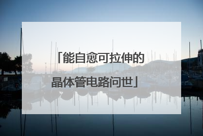 能自愈可拉伸的晶体管电路问世