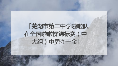 芜湖市第二中学啦啦队在全国啦啦操锦标赛（中大组）中勇夺三金