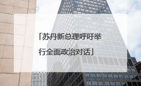 苏丹新总理呼吁举行全面政治对话