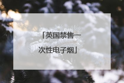 英国禁售一次性电子烟