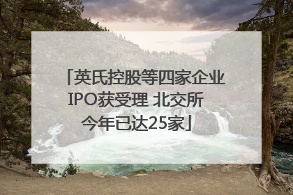 英氏控股等四家企业IPO获受理 北交所今年已达25家