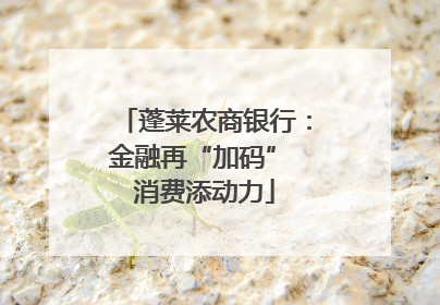 蓬莱农商银行：金融再“加码” 消费添动力