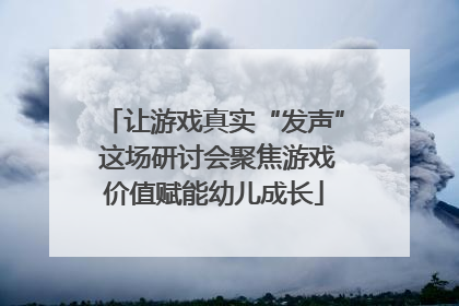 让游戏真实“发声” 这场研讨会聚焦游戏价值赋能幼儿成长