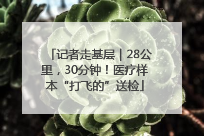 记者走基层｜28公里，30分钟！医疗样本“打飞的”送检