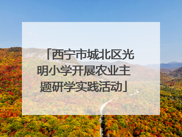 西宁市城北区光明小学开展农业主题研学实践活动