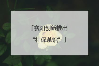 襄阳创新推出“社保茶馆”